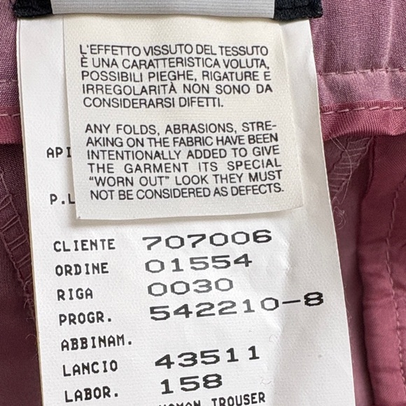 Giorgio Armani Women's Silk & Cotton Wide-Leg Pants - Soft Pink, Size 36 EU - Picture 7 of 8